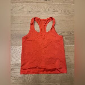 Lululemon Orange Racerback Tank Top